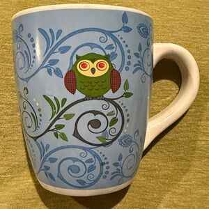 Debra Valencia Blue Harbor Oversized Coffee Mug with Owls